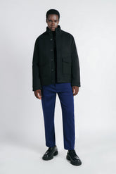 GIUBBOTTO COLLO IN PIEDI IN PANNO NERO